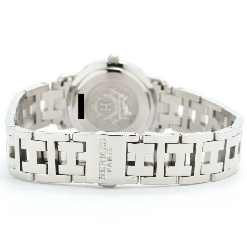 【仮】エルメス【HERMES】クリッパーナクレCL4.230レディースピンクシェルステンレススティール腕時計時計CLIPPERNACREPINKSHELLSS【中古】
