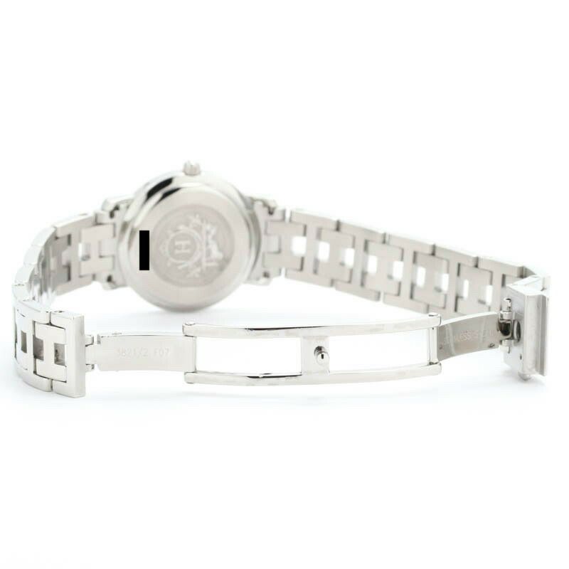 【仮】エルメス【HERMES】クリッパーナクレCL4.230レディースピンクシェルステンレススティール腕時計時計CLIPPERNACREPINKSHELLSS【中古】