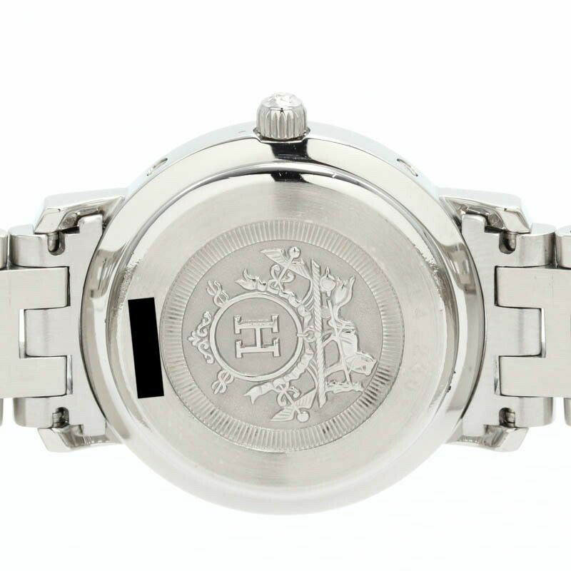 【仮】エルメス【HERMES】クリッパーナクレCL4.230レディースピンクシェルステンレススティール腕時計時計CLIPPERNACREPINKSHELLSS【中古】