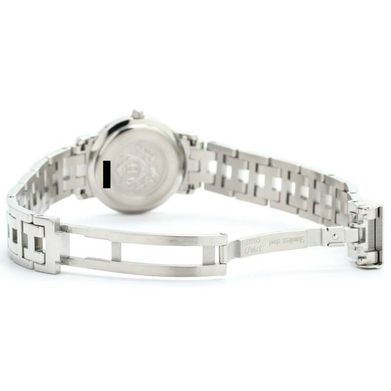 【仮】エルメス【HERMES】クリッパーナクレCL4.210レディースブルーシェルステンレススティール腕時計時計CLIPPERNACREBLUESHELLSS【中古】