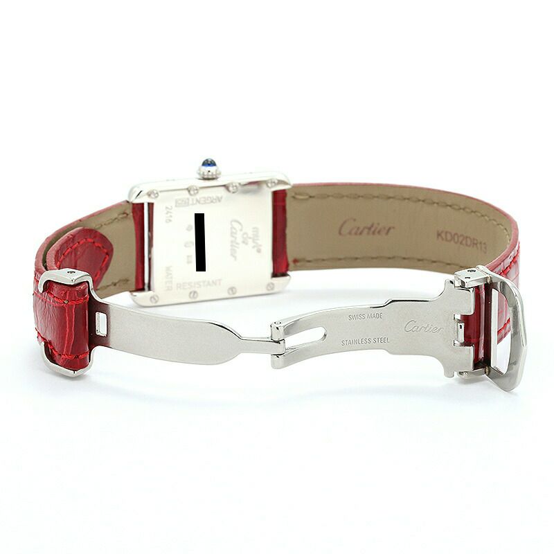 【仮】カルティエ【CARTIER】マストタンク2003年クリスマス限定W1017654レディースオレンジシルバー腕時計時計MUSTTANK2003CHRISTMASLIMITEDORANGESV【中古】