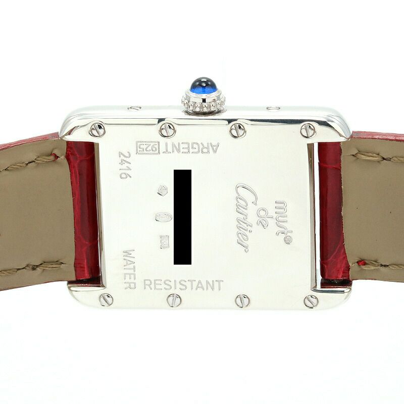 【仮】カルティエ【CARTIER】マストタンク2003年クリスマス限定W1017654レディースオレンジシルバー腕時計時計MUSTTANK2003CHRISTMASLIMITEDORANGESV【中古】