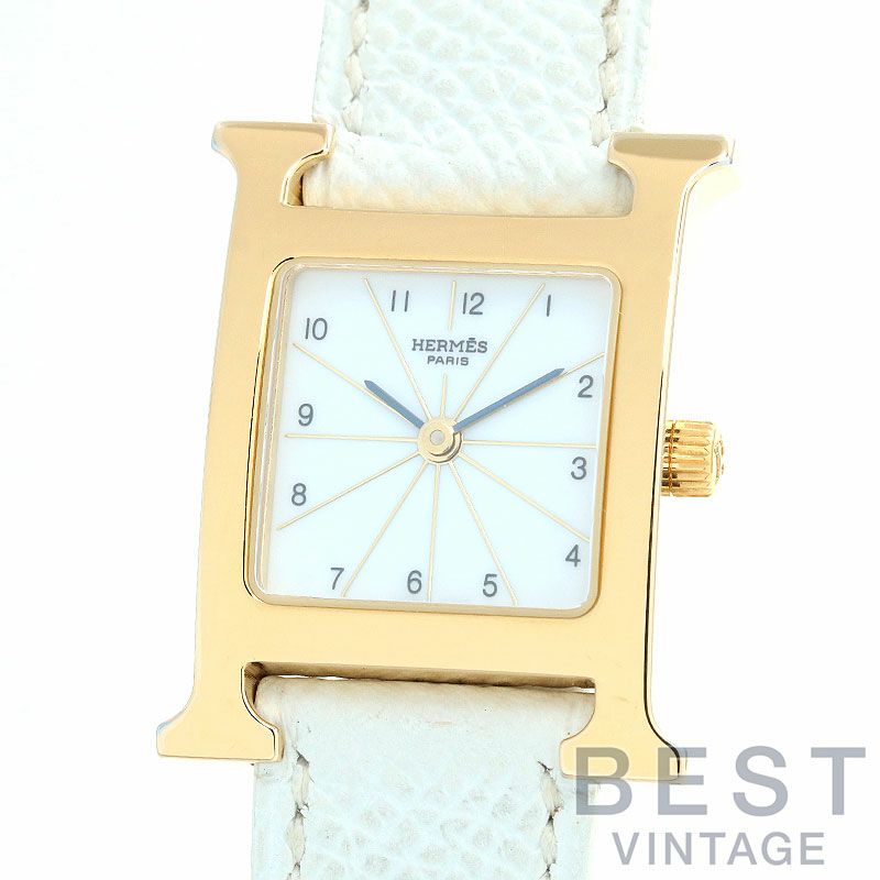 エルメス Hウォッチ H30mm×W21mm HH1.201 レディース 腕時計【Aランク  
