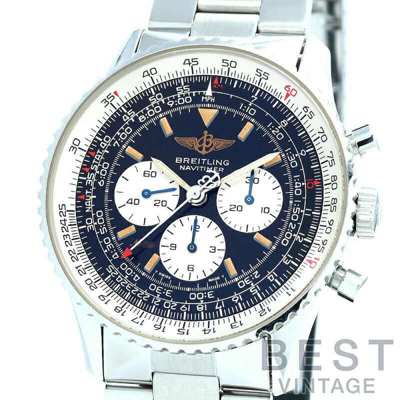 【仮】ブライトリング【BREITLING】ナビタイマーメカニックA11022(A112B13NA)メンズブラックステンレススティール腕時計時計NAVITIMERMECANIQUEBLACKSS【中古】