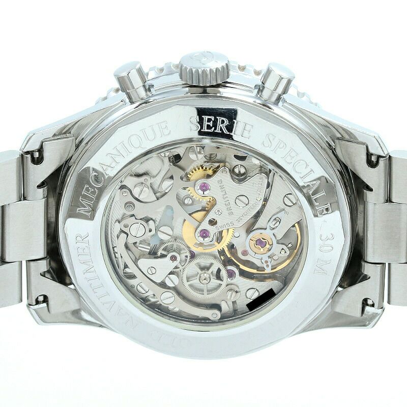 【仮】ブライトリング【BREITLING】ナビタイマーメカニックA11022(A112B13NA)メンズブラックステンレススティール腕時計時計NAVITIMERMECANIQUEBLACKSS【中古】