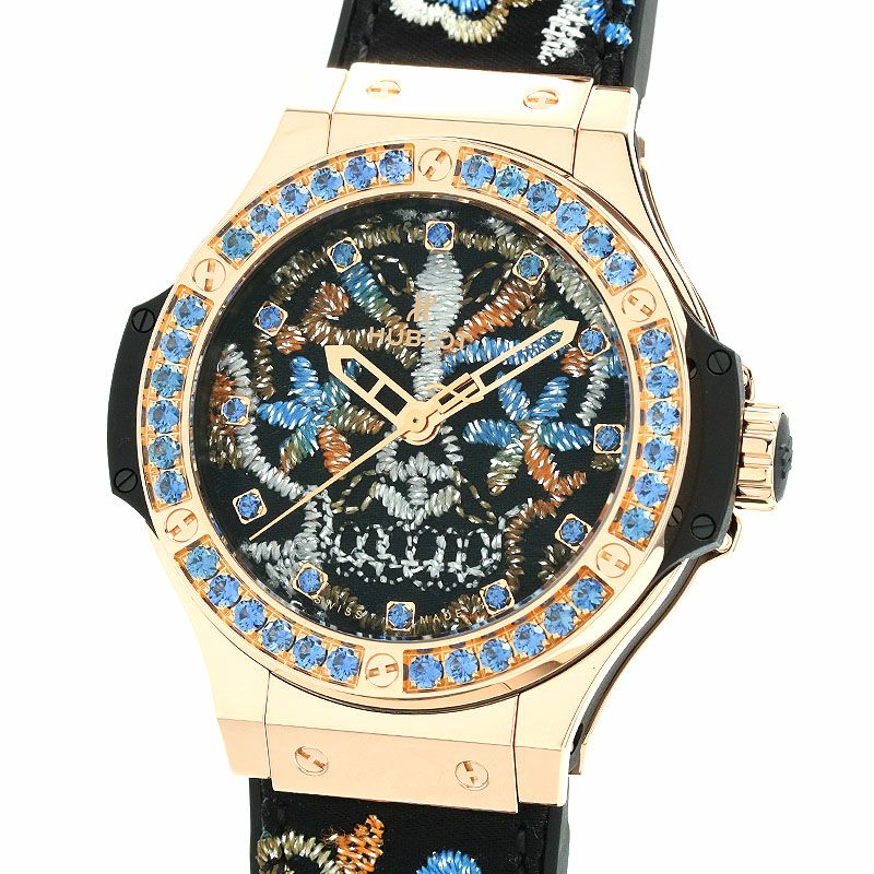 Hublot big bang clearance broderie sugar skull gold