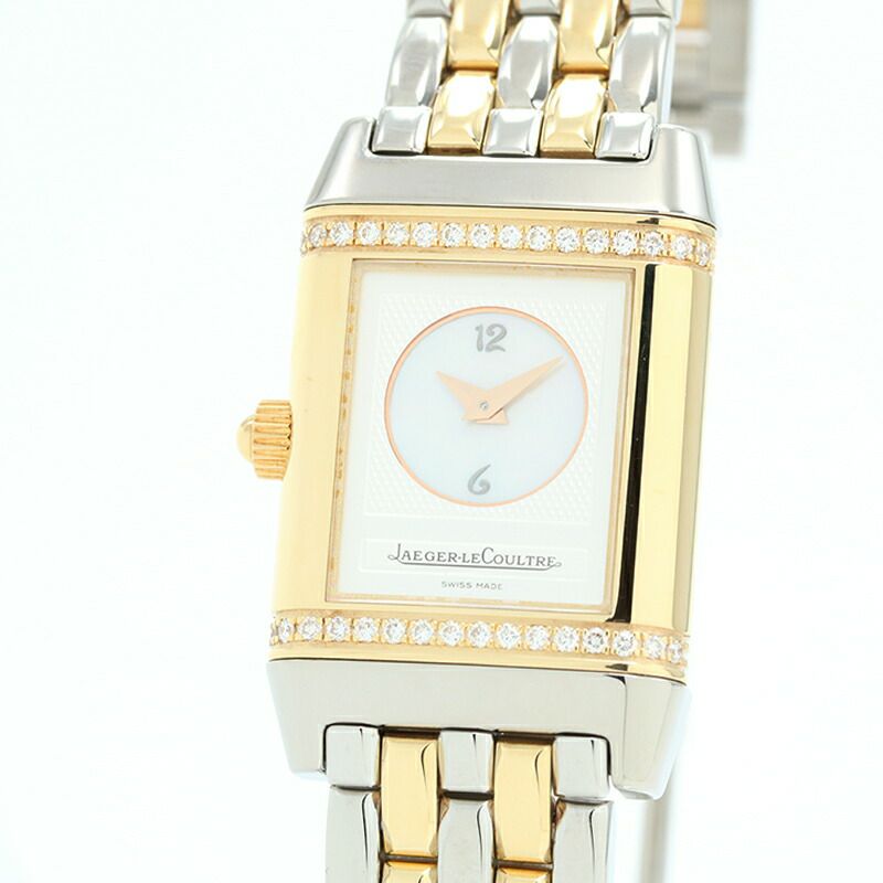 【仮】ジャガー・ルクルト【JAEGERLECOULTRE】レベルソデュエット266.5.44(Q266511F)レディースシルバー/ホワイトシェルK18イエローゴールド/ステンレススティール腕時計時計REVERSODUETTOSILVER/WHITESHELLK18YG/SS【中古】