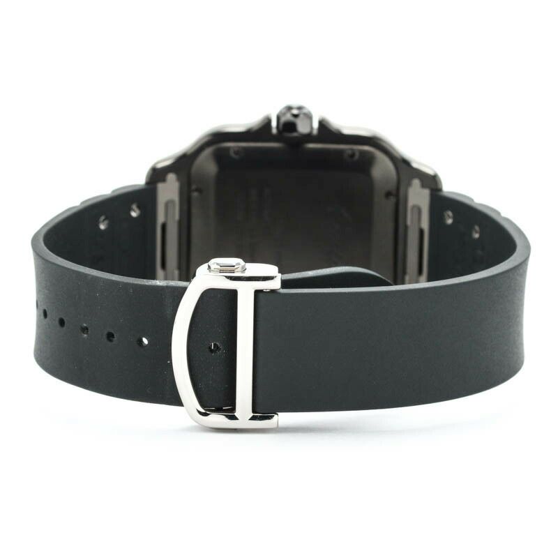 【仮】カルティエ【CARTIER】サントスドゥカルティエウォッチLMWSSA0039メンズブラックステンレススティール(ADLC加工)腕時計時計SANTOSDECARTIERWATCHLMBLACKSS(ADLC)【中古】