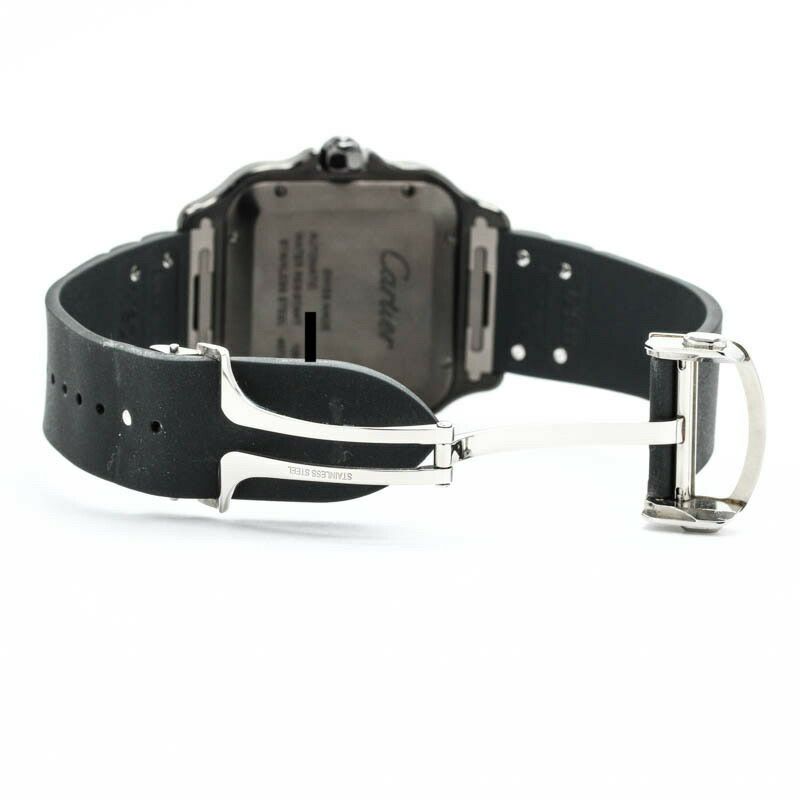 【仮】カルティエ【CARTIER】サントスドゥカルティエウォッチLMWSSA0039メンズブラックステンレススティール(ADLC加工)腕時計時計SANTOSDECARTIERWATCHLMBLACKSS(ADLC)【中古】