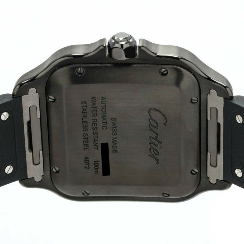【仮】カルティエ【CARTIER】サントスドゥカルティエウォッチLMWSSA0039メンズブラックステンレススティール(ADLC加工)腕時計時計SANTOSDECARTIERWATCHLMBLACKSS(ADLC)【中古】