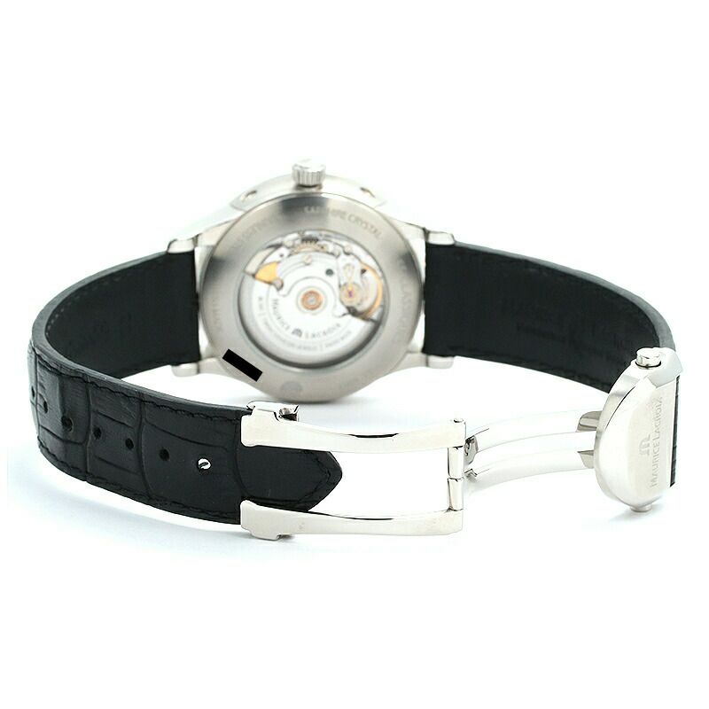 【仮】モーリスラクロア【MAURICELACROIX】レクラシックムーンフェイズLC6068-SS001-33ESメンズブラックステンレススティール腕時計時計LESCLASSIQUESMOONPHASEBLACKSS【中古】