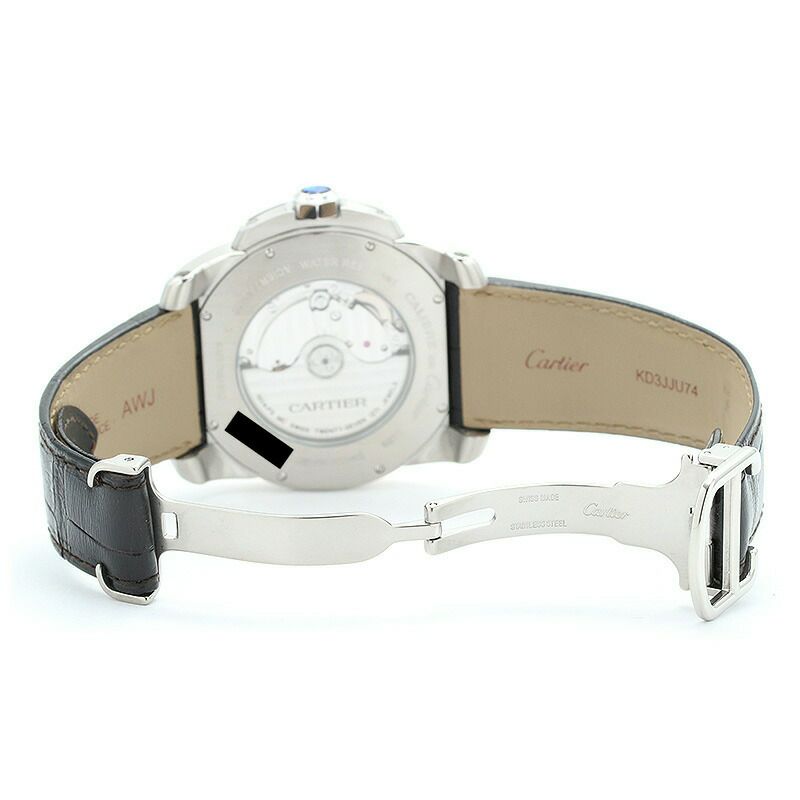 【仮】カルティエ【CARTIER】カリブルドゥカルティエウォッチLMW7100039メンズシルバーK18ピンクゴールド/ステンレススティール腕時計時計CALIBREDECARTIERWATCHLMSILVERK18PG/SS【中古】