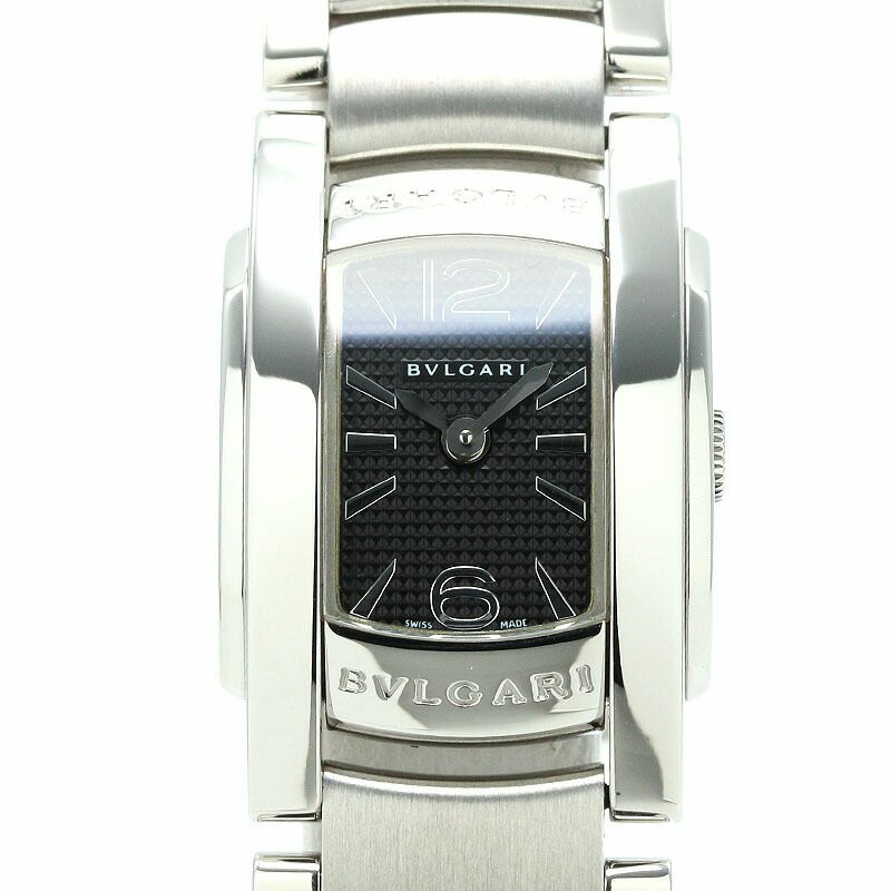 【仮】ブルガリ【BVLGARI】アショーマDAA26Sレディースブラックステンレススティール腕時計時計ASSIOMADBLACKSS【中古】