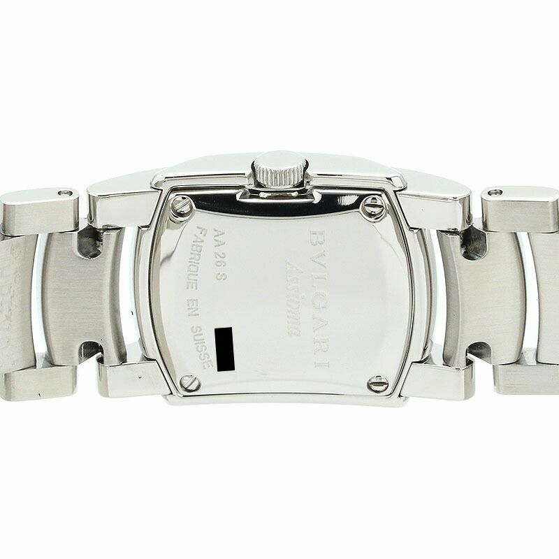 【仮】ブルガリ【BVLGARI】アショーマDAA26Sレディースブラックステンレススティール腕時計時計ASSIOMADBLACKSS【中古】