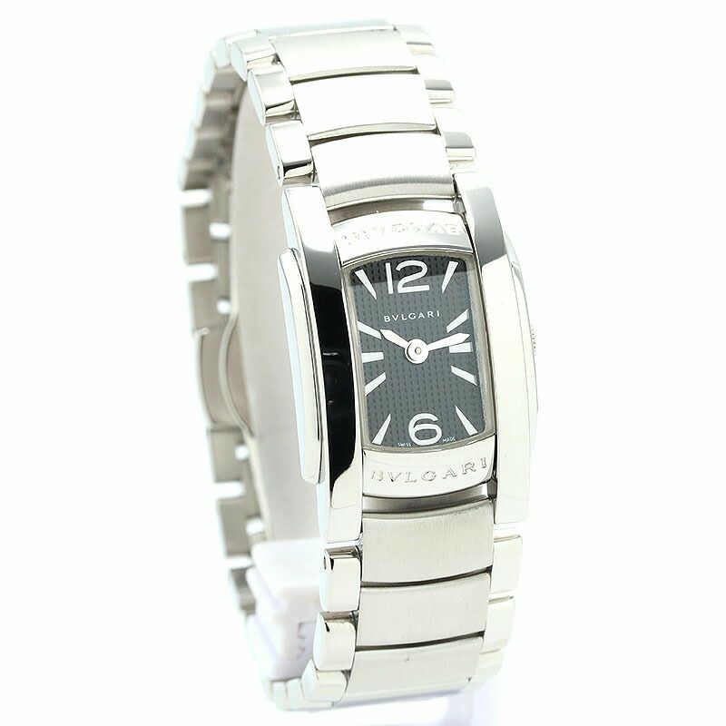 【仮】ブルガリ【BVLGARI】アショーマDAA26Sレディースブラックステンレススティール腕時計時計ASSIOMADBLACKSS【中古】