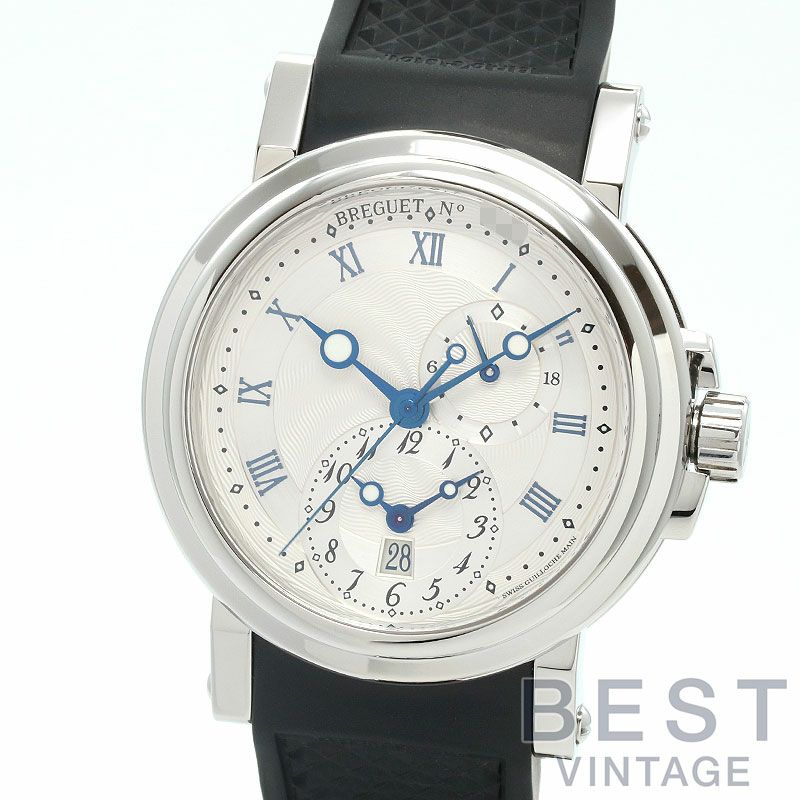 【仮】ブレゲ【BREGUET】マリーンGMT5857ST/12/5ZUメンズシルバーステンレススティール腕時計時計MARINEGMTSILVERSS【中古】