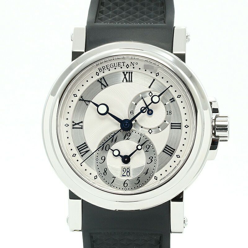 【仮】ブレゲ【BREGUET】マリーンGMT5857ST/12/5ZUメンズシルバーステンレススティール腕時計時計MARINEGMTSILVERSS【中古】