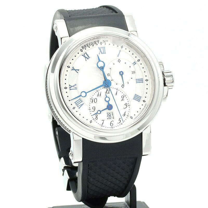 【仮】ブレゲ【BREGUET】マリーンGMT5857ST/12/5ZUメンズシルバーステンレススティール腕時計時計MARINEGMTSILVERSS【中古】