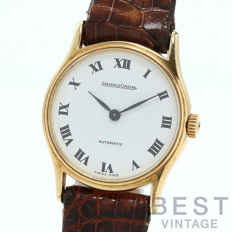 【仮】ジャガールクルト【JAEGER-LECOULTRE】ラウンドモデル8000-21レディースホワイトK18イエローゴールド腕時計時計ROUNDMODELWHITEK18YG【中古】