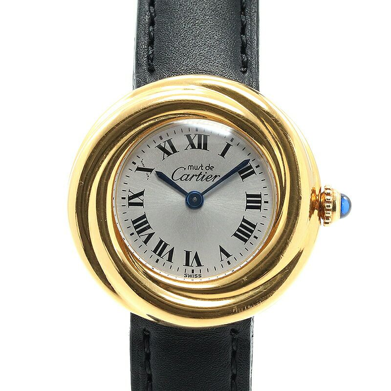 【仮】カルティエ【CARTIER】マストトリニティウォッチW1010644レディースシルバーシルバー925(イエローゴールドメッキ)腕時計時計MUSTTRINITYWATCHSILVERSV925(YGメッキ)【中古】
