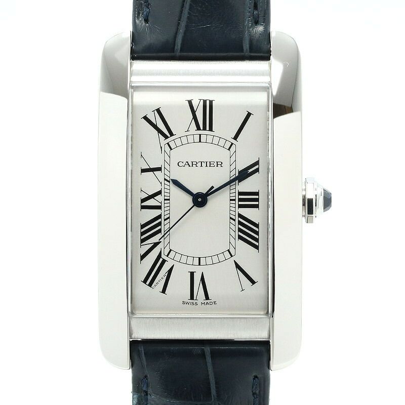 【仮】カルティエ【CARTIER】タンクアメリカンウォッチLMWSTA0018メンズシルバーステンレススティール腕時計時計TANKAMERICAINEWATCHLARGEMODELSILVERSS【中古】