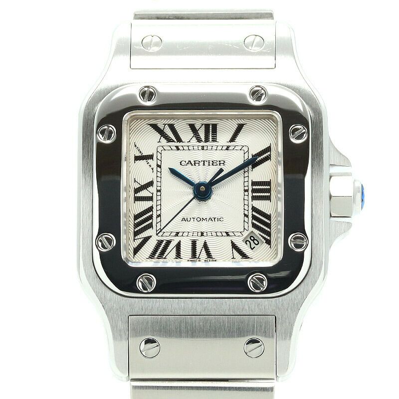 【美品】Cartier／カルティエ　サングラス☆べっ甲柄☆ケース付き☆ W20045C4 シルバー Cartier（カルティエ）サントスガルベ SM 20