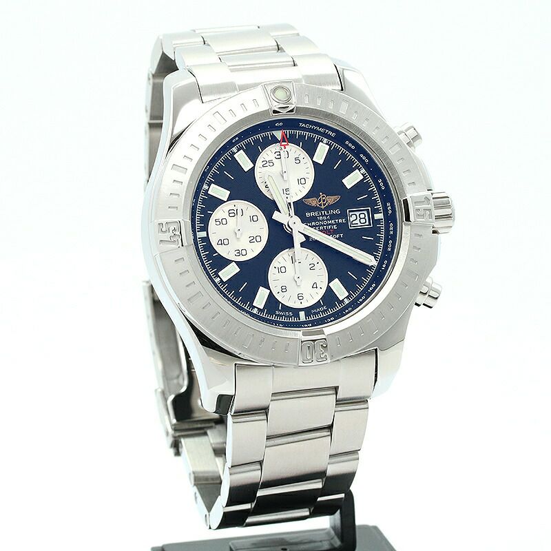 【仮】ブライトリング【BREITLING】コルトクロノグラフオートマチックA13388(A181B83PCS)メンズブラック/シルバーステンレススティール腕時計時計COLTCHRONOGRAPHAUTOMATICBLACK/SILVERSS【中古】