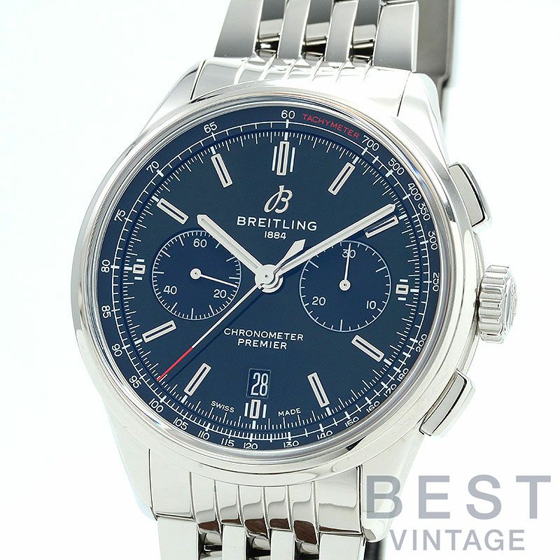 【中古】BREITLING  PREMIER B01 CHRONOGRAPH 42 BRITISH RACING GREEN  ブライトリング プレミエ B01 クロノグラフ 42 ベントレー ブリティッシュ・レーシング・グリーン AB0118A11L1A1