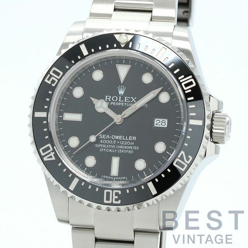 【仮】ロレックス【ROLEX】シードゥエラー4000116600メンズブラックステンレススティール腕時計時計SEA-DWELLER4000BLACKSS【中古】