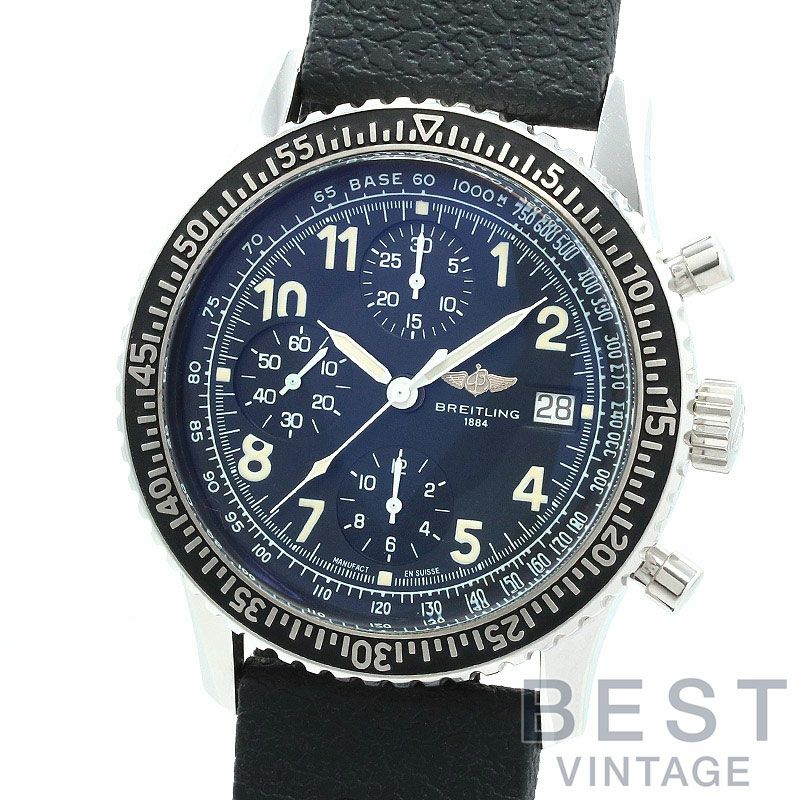 【仮】ブライトリング【BREITLING】アヴィアスターA13024(A130B20)メンズブラックステンレススティール腕時計時計AVIASTARBLACKSS【中古】