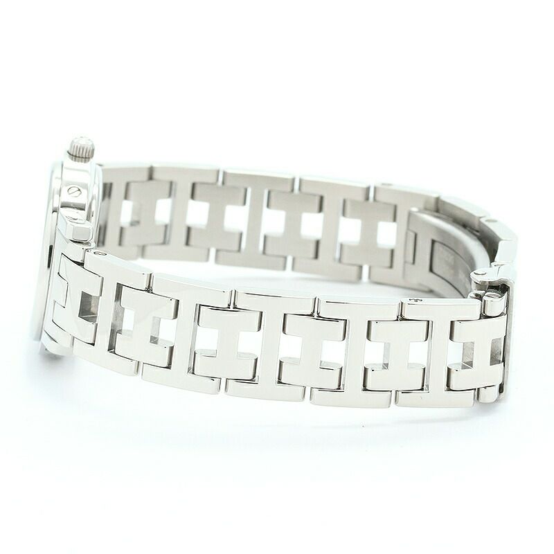 【仮】エルメス【HERMES】クリッパーナクレCL4.230レディースホワイトシェルステンレススティール腕時計時計CLIPPERNACREWHITESHELLSS【中古】