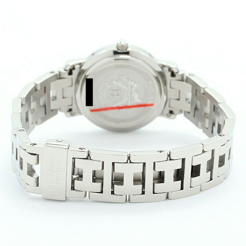 【仮】エルメス【HERMES】クリッパーナクレCL4.230レディースホワイトシェルステンレススティール腕時計時計CLIPPERNACREWHITESHELLSS【中古】