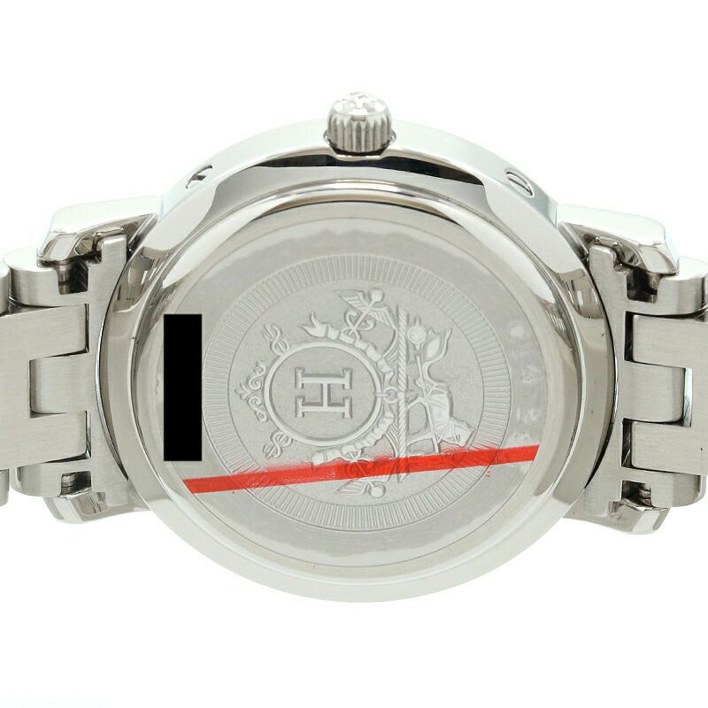 【仮】エルメス【HERMES】クリッパーナクレCL4.230レディースホワイトシェルステンレススティール腕時計時計CLIPPERNACREWHITESHELLSS【中古】
