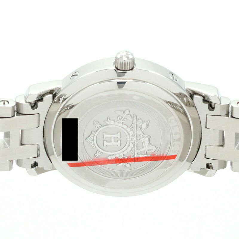 【仮】エルメス【HERMES】クリッパーナクレCL4.230レディースブルーシェルステンレススティール腕時計時計CLIPPERNACREBLUESHELLSS【中古】