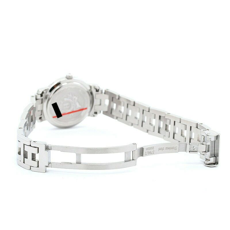 【仮】エルメス【HERMES】クリッパーナクレCL4.230レディースピンクシェルステンレススティール腕時計時計CLIPPERNACREPINKSHELLSS【中古】