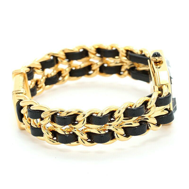 【仮】シャネル【CHANEL】プルミエールMサイズH0001レディースブラック金メッキ腕時計時計PREMIEREMEDIUMSIZEBLACKGF【中古】