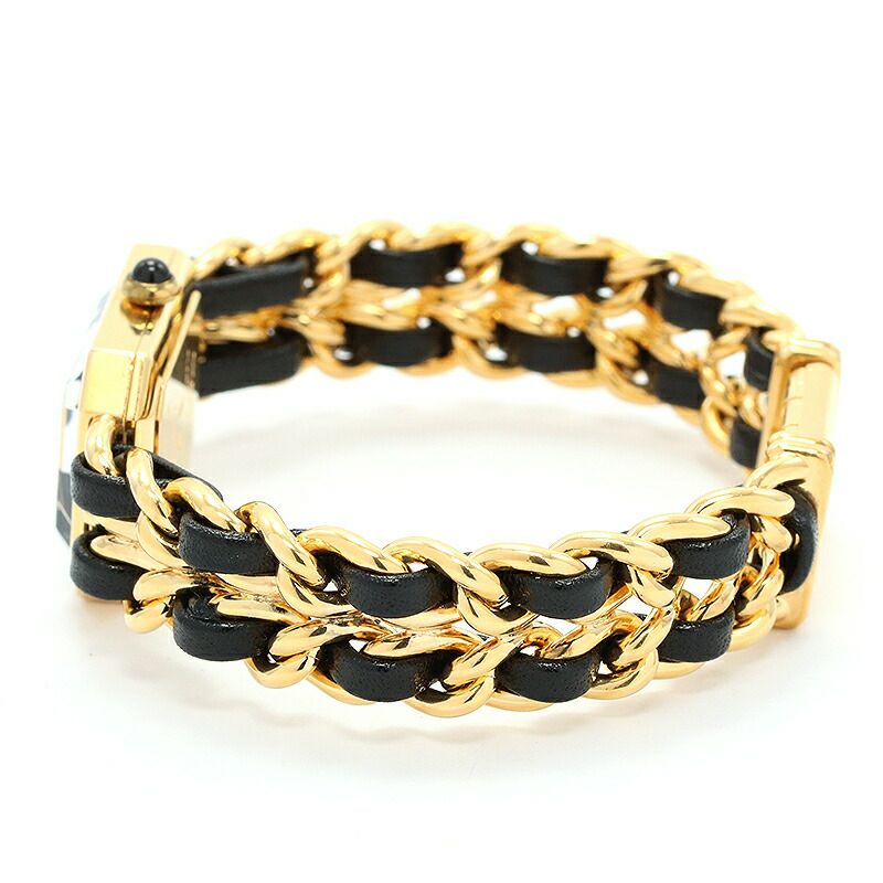【仮】シャネル【CHANEL】プルミエールMサイズH0001レディースブラック金メッキ腕時計時計PREMIEREMEDIUMSIZEBLACKGF【中古】