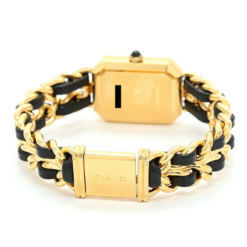【仮】シャネル【CHANEL】プルミエールMサイズH0001レディースブラック金メッキ腕時計時計PREMIEREMEDIUMSIZEBLACKGF【中古】
