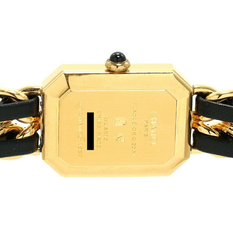 【仮】シャネル【CHANEL】プルミエールMサイズH0001レディースブラック金メッキ腕時計時計PREMIEREMEDIUMSIZEBLACKGF【中古】