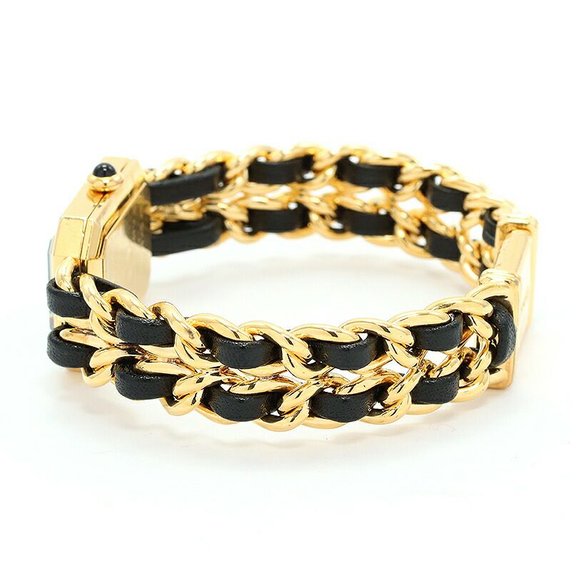【仮】シャネル【CHANEL】プルミエールMサイズH0001レディースブラック金メッキ腕時計時計PREMIEREMEDIUMSIZEBLACKGF【中古】