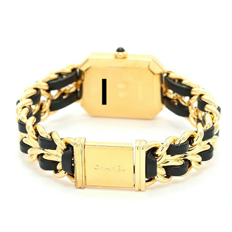 【仮】シャネル【CHANEL】プルミエールMサイズH0001レディースブラック金メッキ腕時計時計PREMIEREMEDIUMSIZEBLACKGF【中古】