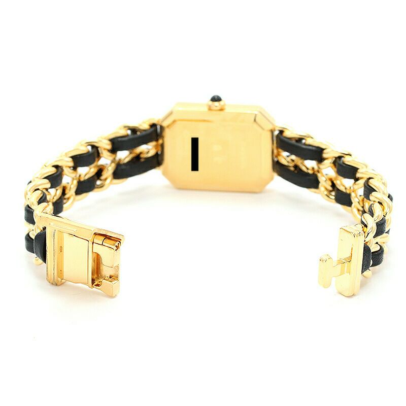 【仮】シャネル【CHANEL】プルミエールMサイズH0001レディースブラック金メッキ腕時計時計PREMIEREMEDIUMSIZEBLACKGF【中古】