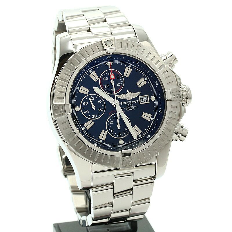 【仮】ブライトリング【BREITLING】スーパーアベンジャーA13370(A337B07PRS)メンズブラックステンレススティール腕時計時計SUPERAVENGERBLACKSS【中古】