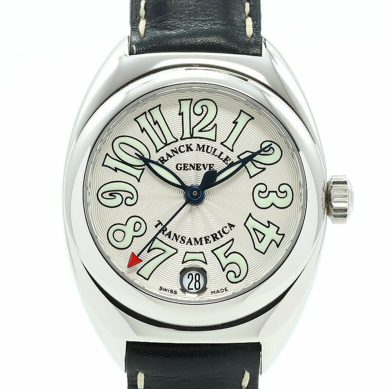 【仮】フランクミュラー【FRANCKMULLER】トランスアメリカ2000Lメンズシルバーステンレススティール腕時計時計TRANSAMERICASILVERSS【中古】