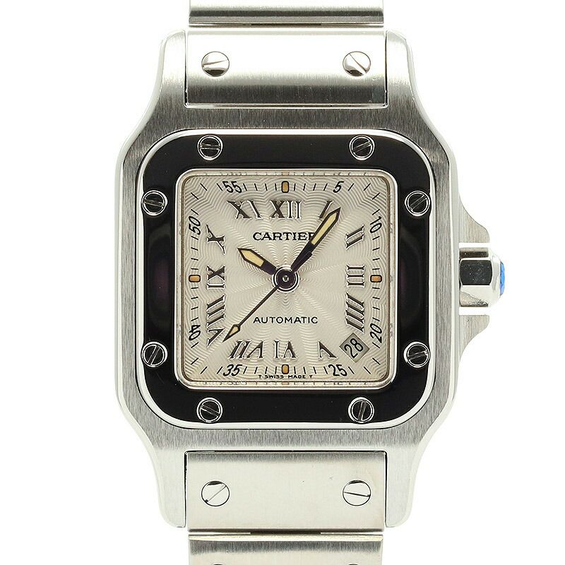 【仮】カルティエ【CARTIER】サントスガルベSM20044D6レディースシルバーステンレススティール腕時計時計SANTOSGALBEESMALLMODELSILVERSS【中古】