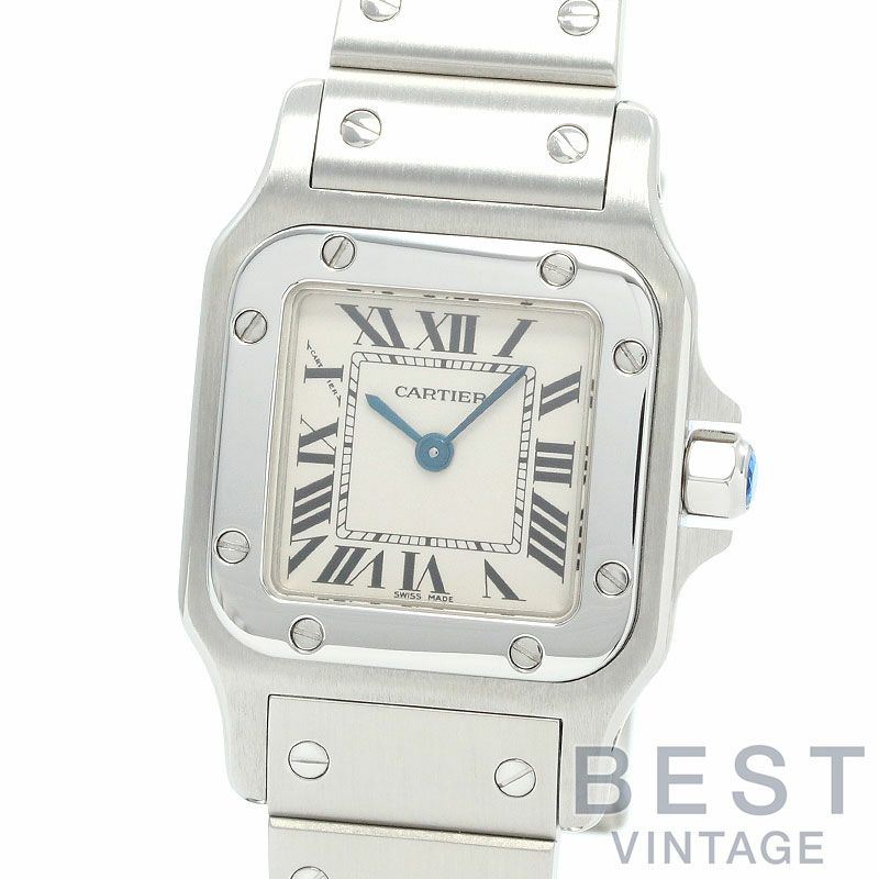 【仮】カルティエ【CARTIER】サントスドゥカルティエガルベウォッチSM/サントスガルベSMW20056D6レディースシルバーステンレススティール腕時計時計SANTOSDECARTIERGALBEEWATCHSMALLMODELSILVERSS【中古】