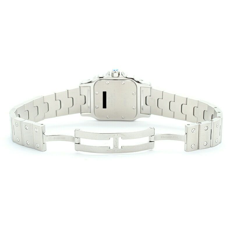 【仮】カルティエ【CARTIER】サントスドゥカルティエガルベウォッチSM/サントスガルベSMW20056D6レディースシルバーステンレススティール腕時計時計SANTOSDECARTIERGALBEEWATCHSMALLMODELSILVERSS【中古】