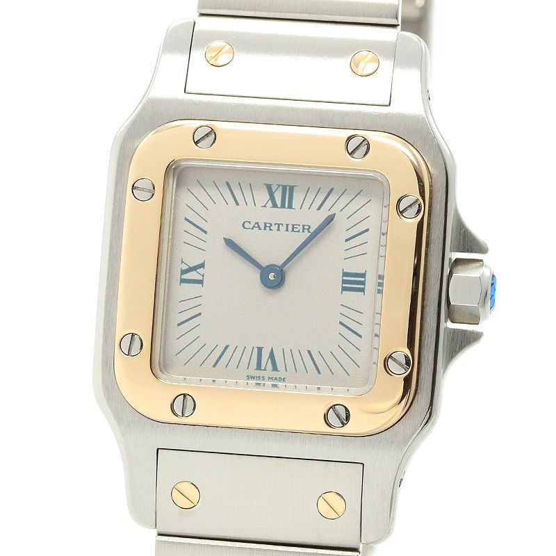 【中古】CARTIER  SANTOS DE CARTIER GALBEE WATCH SMALL MODEL  カルティエ サントスガルベSM W20022C4