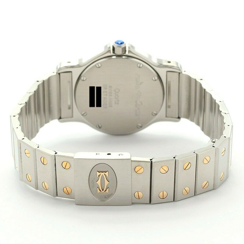 【仮】カルティエ【CARTIER】サントスロンドLM/サントスオクタゴンLMW2001583メンズアイボリーイエローゴールド/ステンレススティール腕時計時計SANTOSRONDELARGEMODEL/SANTOSOCTAGONLARGEMODELIVORYYG/SS【中古】