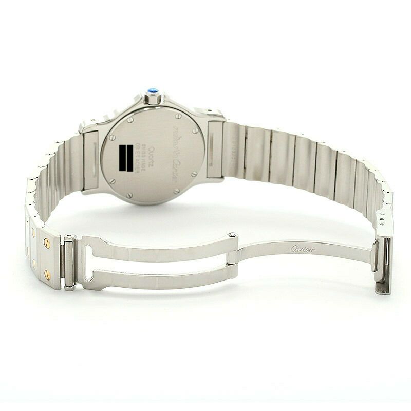 【仮】カルティエ【CARTIER】サントスロンドLM/サントスオクタゴンLMW2001583メンズアイボリーイエローゴールド/ステンレススティール腕時計時計SANTOSRONDELARGEMODEL/SANTOSOCTAGONLARGEMODELIVORYYG/SS【中古】